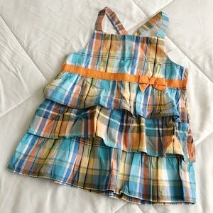 Gymboree Plaid Tiered Ruffle top